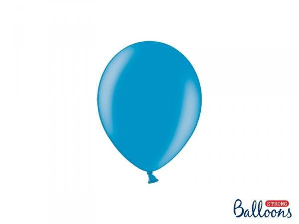 Balónik Strong - metalický azúrovo modrý